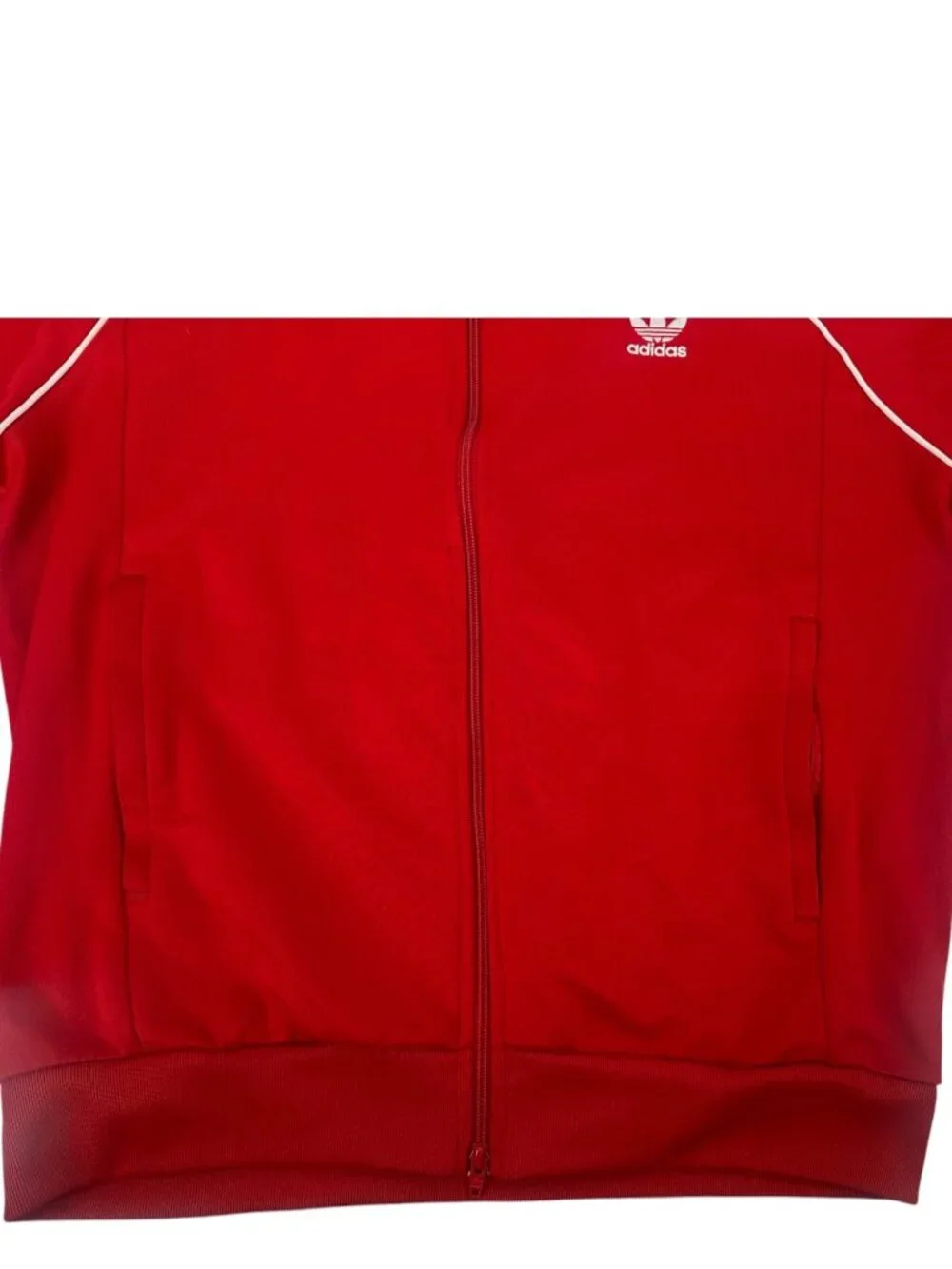 Adidas Originals SST Track Jacket XL Men Red White 3 Stripes Trefoil Streetwear